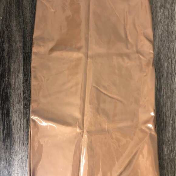 Commando Nude Beige Faux Leather Midi Skirt Sz S - Picture 8 of 9